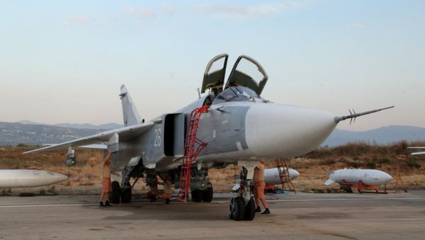 Russian warplanes at an airfield near Latakia - Sputnik International