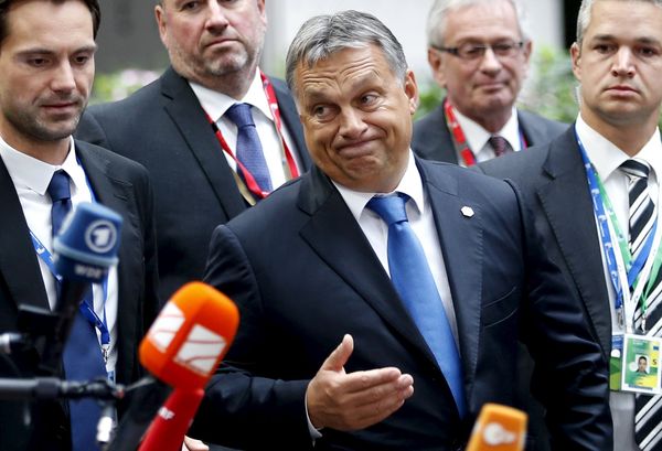 Hungary's Prime Minister Viktor Orban reacts as he arrives at a European Union leaders extraordinary summit on the migrant crisis, in Brussels, Belgium September 23, 2015. Hungary's Prime Minister Viktor Orban reacts as he arrives at a European Union leaders extraordinary summit on the migrant crisis, in Brussels, Belgium September 23, 2015. - Sputnik International