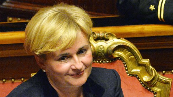 Economic Development Minister Federica Guidi is seen during a debate for a confidence vote at Italian Senate on February 24, 2014 in Rome - Sputnik International