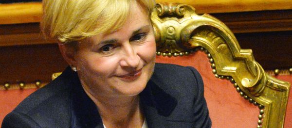 Economic Development Minister Federica Guidi is seen during a debate for a confidence vote at Italian Senate on February 24, 2014 in Rome - Sputnik International