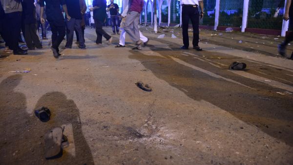 The site of an explosion is seen after a small bomb exploded outside Bangladesh capital's main Shia religious site in Dhaka on October 24, 2015. The site of an explosion is seen after a small bomb exploded outside Bangladesh capital's main Shia religious site in Dhaka on October 24, 2015. - Sputnik International