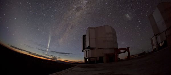 A handout photo provided on December 24, 2011 by the European Southern Observatory (ESO) shows the recently discovered Comet Lovejoy being captured in stunning photos and time-lapse video taken on December 22 from ESO’s Paranal Observatory in Chile A handout photo provided on December 24, 2011 by the European Southern Observatory (ESO) shows the recently discovered Comet Lovejoy being captured in stunning photos and time-lapse video taken on December 22 from ESO’s Paranal Observatory in Chile - Sputnik International
