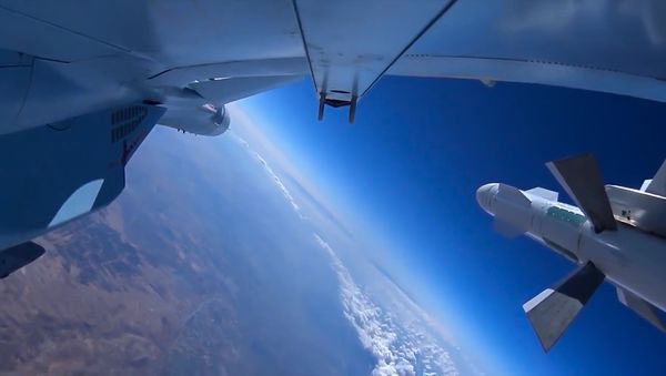 Russian Aerospace Force jet during a combat mission in Syria - Sputnik International