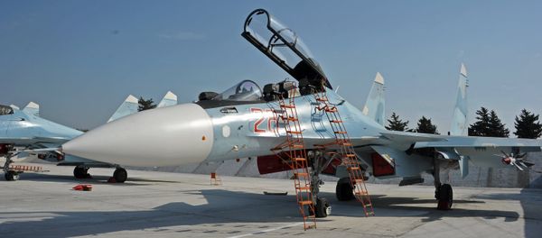 Russian aircraft at the Hmeymim Air Base in Syria. - Sputnik International