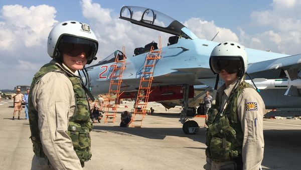 Russian tactical group seen at Hmeymim aerodrome in Syria Russian tactical group seen at Hmeymim aerodrome in Syria - Sputnik International