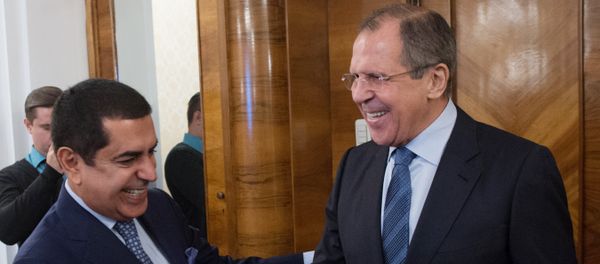 Russian Foreign Minister Sergei Lavrov meets with UN High Representative for the Alliance of Civilizations Nassir Abdulaziz Al-Nasser - Sputnik International