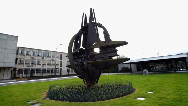 General view of the main entrance of the NATO headquarters in Brussels - Sputnik International
