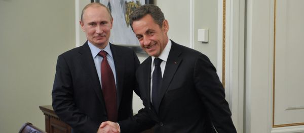 President Vladimir Putin, left, and former French President Nicolas Sarkozy meet in the Novo-Ogaryovo residence. (File) President Vladimir Putin, left, and former French President Nicolas Sarkozy meet in the Novo-Ogaryovo residence. (File) - Sputnik International