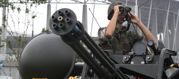 A South Korean army soldier uses a pair of binoculars during an anti-terror drill ahead of the 2014 Incheon Asian Games outside of Incheon Asiad Main Stadium in Incheon, South Korea, Wednesday, Aug. 6, 2014 A South Korean army soldier uses a pair of binoculars during an anti-terror drill ahead of the 2014 Incheon Asian Games outside of Incheon Asiad Main Stadium in Incheon, South Korea, Wednesday, Aug. 6, 2014 - Sputnik International