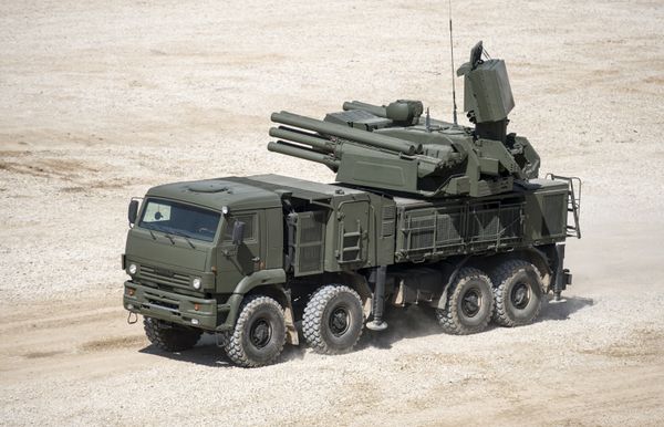 Pantsir-S1 antiaircraft gun / surface-to-air missile system displayed in the run-up to the Army-2015 international military-technical forum in the Moscow Region Pantsir-S1 antiaircraft gun / surface-to-air missile system displayed in the run-up to the Army-2015 international military-technical forum in the Moscow Region - Sputnik International