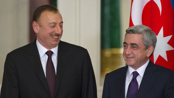 Azerbaijan President Ilkham Aliyev and Armenian President Serzh Sargsyan. File photo Azerbaijan President Ilkham Aliyev and Armenian President Serzh Sargsyan. File photo - Sputnik International