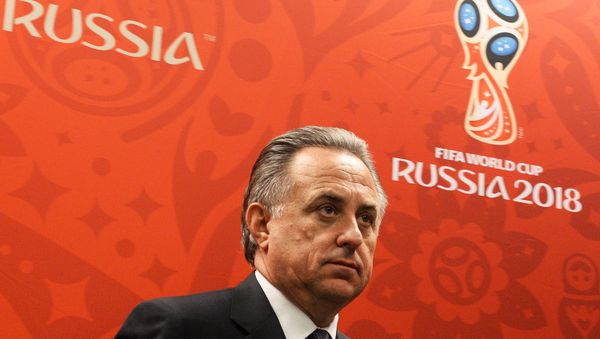 Vitaly Mutko, Minister of Sport and President of the Russiasn Football Union, attending a press briefing on FIFA and Russia-2018 Organizing Committee visits to 2018 world football championship stadiums Vitaly Mutko, Minister of Sport and President of the Russiasn Football Union, attending a press briefing on FIFA and Russia-2018 Organizing Committee visits to 2018 world football championship stadiums - Sputnik International