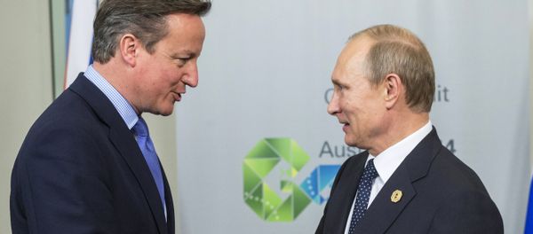 November 15, 2014. Russian President Vladimir Putin, right, and Prime Minister of the United Kingdom of Great Britain and Northern Ireland David Cameron during a bilateral meeting held as part of the G-20 summit at the Brisbane Convention and Exhibition Centre in Australia November 15, 2014. Russian President Vladimir Putin, right, and Prime Minister of the United Kingdom of Great Britain and Northern Ireland David Cameron during a bilateral meeting held as part of the G-20 summit at the Brisbane Convention and Exhibition Centre in Australia - Sputnik International