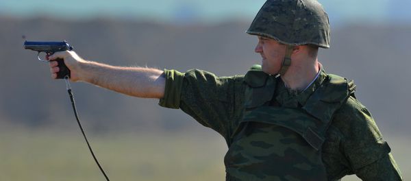 Soldier takes part in exercises with the Operational group of Russian Forces in the Transnistrian region of Moldova. Soldier takes part in exercises with the Operational group of Russian Forces in the Transnistrian region of Moldova. - Sputnik International