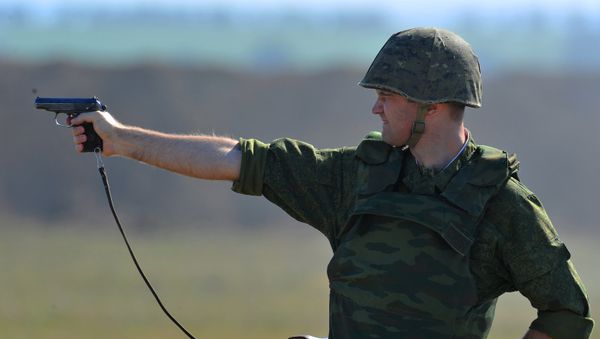 Soldier takes part in exercises with the Operational group of Russian Forces in the Transnistrian region of Moldova. - Sputnik International