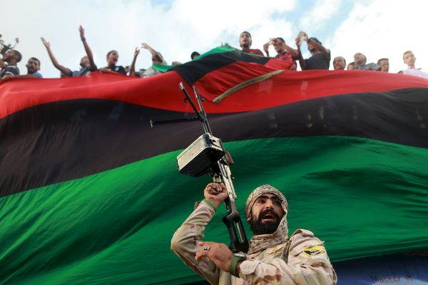 One of the members of the military protecting a demonstration against candidates for a national unity government proposed by U.N. envoy for Libya Bernardino Leon, is pictured in Benghazi, Libya October 23, 2015. One of the members of the military protecting a demonstration against candidates for a national unity government proposed by U.N. envoy for Libya Bernardino Leon, is pictured in Benghazi, Libya October 23, 2015. - Sputnik International
