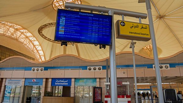 A signboard list scheduled flights departing from Sharm el-Sheikh Airport A signboard list scheduled flights departing from Sharm el-Sheikh Airport - Sputnik International