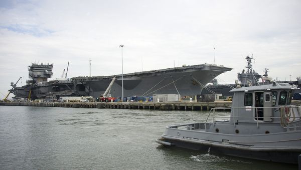 The Navy aircraft carrier USS Enterprise rests at the pier as it is gutted before being official decommissioned at Naval Station Norfolk in Norfolk, Virginia, May 8, 2013, during the Department of Defense's tour deemed Navy 101 The Navy aircraft carrier USS Enterprise rests at the pier as it is gutted before being official decommissioned at Naval Station Norfolk in Norfolk, Virginia, May 8, 2013, during the Department of Defense's tour deemed Navy 101 - Sputnik International