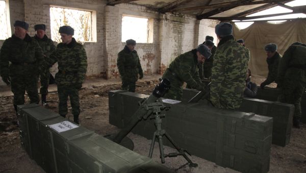 Donetsk units have delivered nine 82mm-caliber mortars to the site of their further storage in the neighborhood of Illovaisk. Under the Minsk accords, the Donetsk People's Republic has accomplished its under-100mm-caliber artillery withdrawal from the contact line Donetsk units have delivered nine 82mm-caliber mortars to the site of their further storage in the neighborhood of Illovaisk. Under the Minsk accords, the Donetsk People's Republic has accomplished its under-100mm-caliber artillery withdrawal from the contact line - Sputnik International