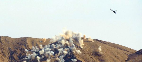Airstrikes in the vicinity of the ancient Syrian city of Palmyra destroyed the headquarters of two terrorist groups - Daesh and al-Nusra Front, state media reported on Sunday. Airstrikes in the vicinity of the ancient Syrian city of Palmyra destroyed the headquarters of two terrorist groups - Daesh and al-Nusra Front, state media reported on Sunday. - Sputnik International