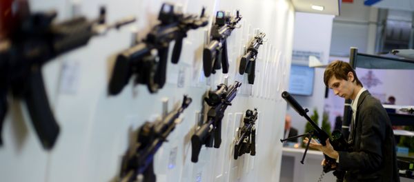 Kalashnikov mount displayed at the Russian Defense Ministry's Innovation Day 2015 exhibition, on the premises of the congress and exhibition center of the Russian armed forces in Kubinka, Moscow Region - Sputnik International