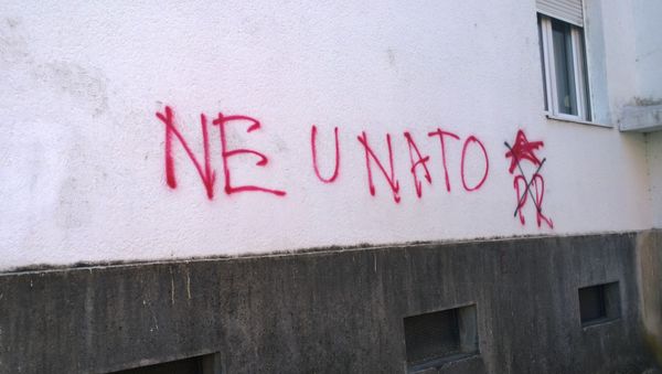 Anti-NATO graffiti in Montenegro - Sputnik International