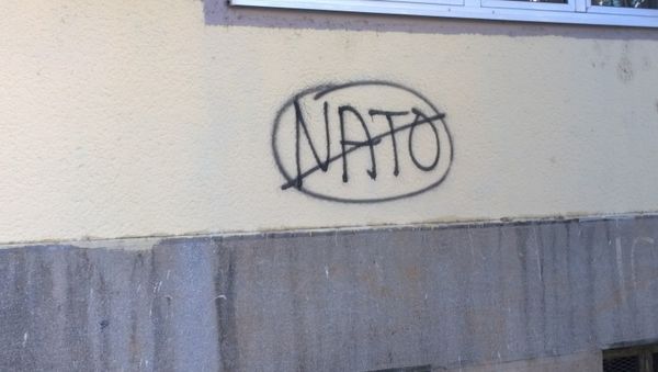 Anti-NATO graffiti in Montenegro - Sputnik International