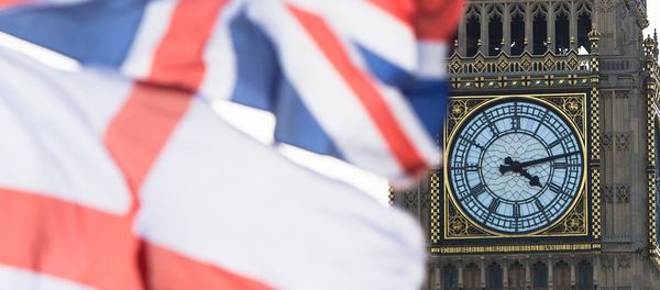 A British Union Jack flag and a flag of England fly in front of Big Ben in the Houses of Parliament in London, Britain, 02 April 2015 A British Union Jack flag and a flag of England fly in front of Big Ben in the Houses of Parliament in London, Britain, 02 April 2015 - Sputnik International