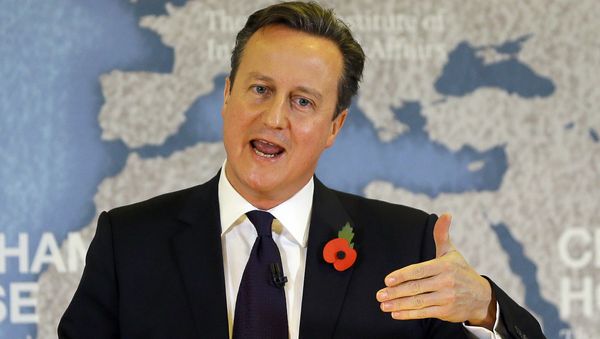 Britain's Prime Minister David Cameron delivers a speech on EU reform, at Chatham House in London, Britain November 10, 2015. Britain's Prime Minister David Cameron delivers a speech on EU reform, at Chatham House in London, Britain November 10, 2015. - Sputnik International