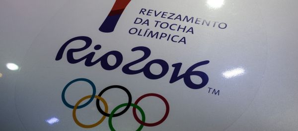 View of a Rio 2016 Olympic torch logo at the Jockey Club in Rio de Janeiro, Brazil - Sputnik International