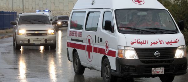 A convoy of Lebanese Red Cross ambulances A convoy of Lebanese Red Cross ambulances - Sputnik International