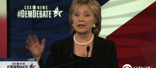A screenshot of presidential candidate Hilary Clinton taking part in the CBS Democratic Debate, November 14, 2015 A screenshot of presidential candidate Hilary Clinton taking part in the CBS Democratic Debate, November 14, 2015 - Sputnik International