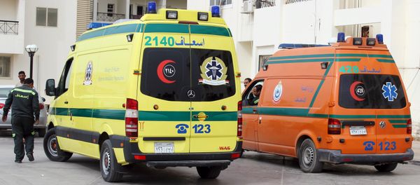 Ambulances carrying some dead migrants are seen in front of the hospital at Al Arish city, in the northern part of Sinai peninsula, Egypt, November 15, 2015 Ambulances carrying some dead migrants are seen in front of the hospital at Al Arish city, in the northern part of Sinai peninsula, Egypt, November 15, 2015 - Sputnik International