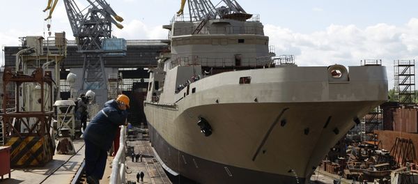 Landing craft Ivan Gren at Yantar Shipyard Landing craft Ivan Gren at Yantar Shipyard - Sputnik International