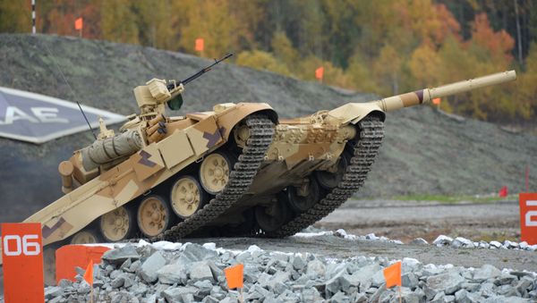A T-90S tank, the export version of T-90, at the Ninth International Exhibition of Arms, Military Equipment and Ammunition Russia Arms Expo 2013 in Nizhny Tagil - Sputnik International