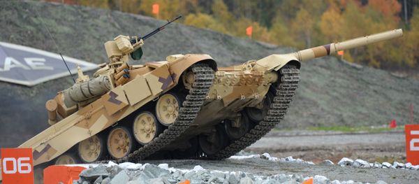 A T-90S tank, the export version of T-90, at the Ninth International Exhibition of Arms, Military Equipment and Ammunition Russia Arms Expo 2013 in Nizhny Tagil - Sputnik International