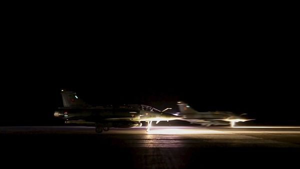 French fighter planes prepare to take off from an unidentified location in this still image taken from handout video released on November 16, 2015. French warplanes pounded Islamic State positions in Syria on November 15, 2015 as police in Europe widened their investigations into coordinated attacks in Paris that killed more than 130 people - Sputnik International