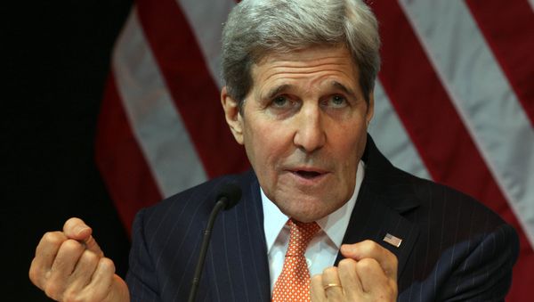 US Secretary of State John Kerry speaks during a news conference in Vienna, Austria, Saturday, Nov. 14, 2015 - Sputnik International