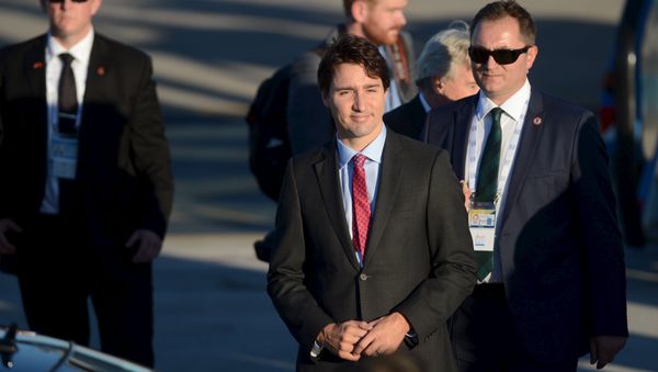Canada's Prime Minister Justin Trudeau arrives at Antalya International airport ahead of the G20 summit, in the Mediterranean resort city of Antalya, Turkey, November 14, 2015 - Sputnik International