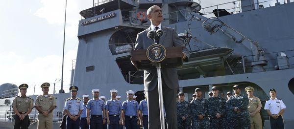 U.S. President Barack Obama speaks to reporters after touring the BRP Gregorio del Pilar in Manila, Philippines, Tuesday, Nov. 17, 2015 - Sputnik International
