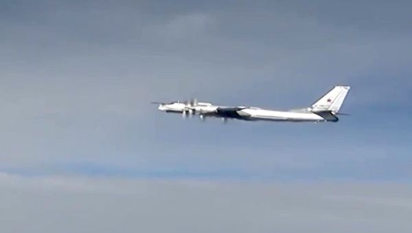 Tu-95MC M3 rocket aircraft of the Russian Aerospace Forces during a combat flight to strike the Islamic State infrastructure facilities in Syria with cruise missiles Tu-95MC M3 rocket aircraft of the Russian Aerospace Forces during a combat flight to strike the Islamic State infrastructure facilities in Syria with cruise missiles - Sputnik International