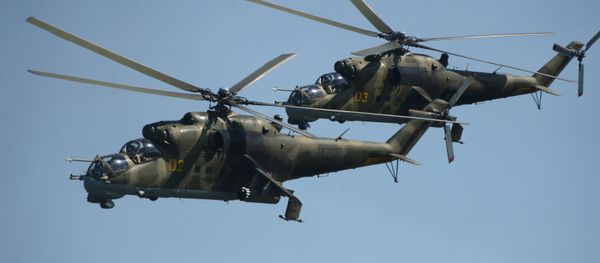 Russian Mi-24 helicopters Russian Mi-24 helicopters - Sputnik International