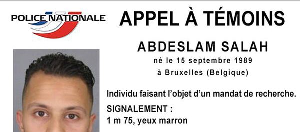 Handout picture shows Belgian-born Abdeslam Salah seen on a call for witnesses notice released by the French Police Nationale information services on their twitter account November 15, 2015 Handout picture shows Belgian-born Abdeslam Salah seen on a call for witnesses notice released by the French Police Nationale information services on their twitter account November 15, 2015 - Sputnik International