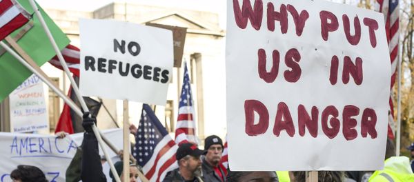 File photo: People gather to protest against the United States' acceptance of Syrian refugees at the Washington State capitol in Olympia, Washington, November 20, 2015 File photo: People gather to protest against the United States' acceptance of Syrian refugees at the Washington State capitol in Olympia, Washington, November 20, 2015 - Sputnik International