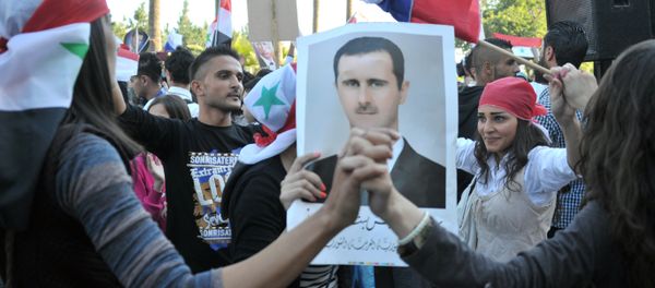 Rally in Tartus in support of Russian air force operation - Sputnik International