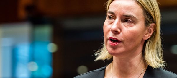 European Union High Representative for Foreign Affairs and Security Policy Federica Mogherini arrives for an EU foreign ministers meeting at the EU Council building in Brussels on Monday, Nov. 16, 2015 European Union High Representative for Foreign Affairs and Security Policy Federica Mogherini arrives for an EU foreign ministers meeting at the EU Council building in Brussels on Monday, Nov. 16, 2015 - Sputnik International