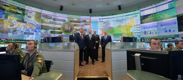 Heads of states - CSTO members visit National Defense Management Center, file photo. - Sputnik International