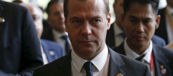 Russian Prime Minister Dmitry Medvedev leaves the East Asia Summit (EAS) meeting in Kuala Lumpur, Malaysia November 22, 2015 Russian Prime Minister Dmitry Medvedev leaves the East Asia Summit (EAS) meeting in Kuala Lumpur, Malaysia November 22, 2015 - Sputnik International