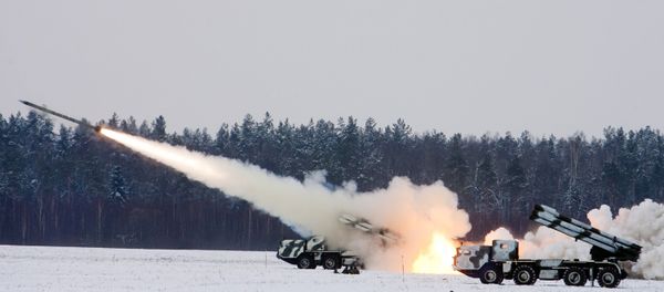Drills involving live fire of Smerch multiple-launch rocket systems in western Belarus (file) - Sputnik International