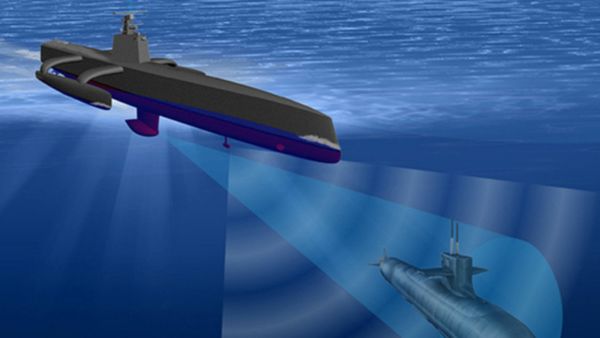 A rendering of the Continuous Trail Unmanned Vessel (ACTUV) A rendering of the Continuous Trail Unmanned Vessel (ACTUV) - Sputnik International